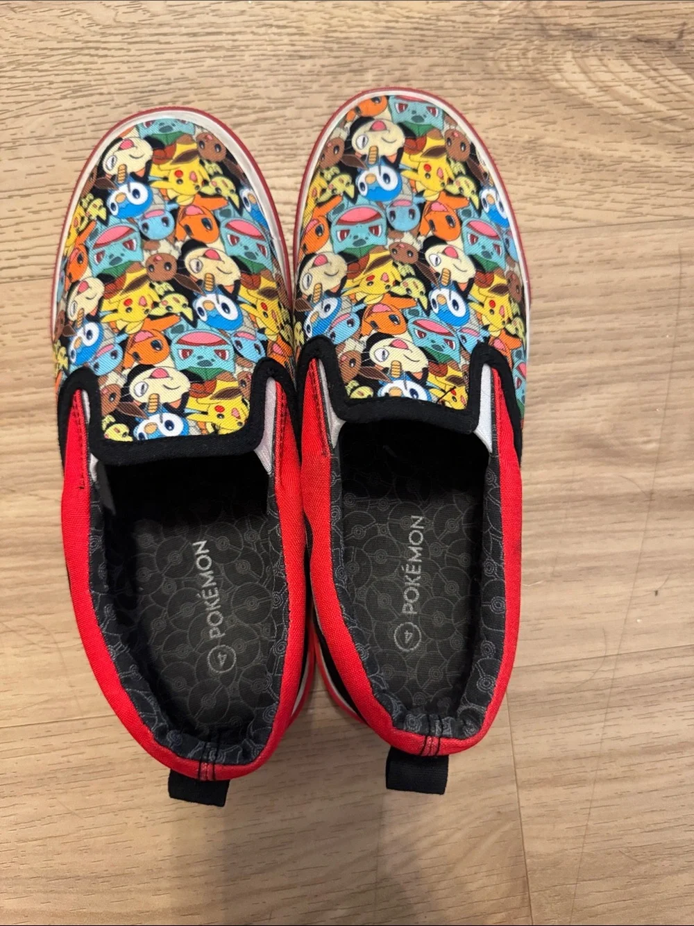 Pokemon Slip-On Sneakers - Red, Black, Yellow, Blue